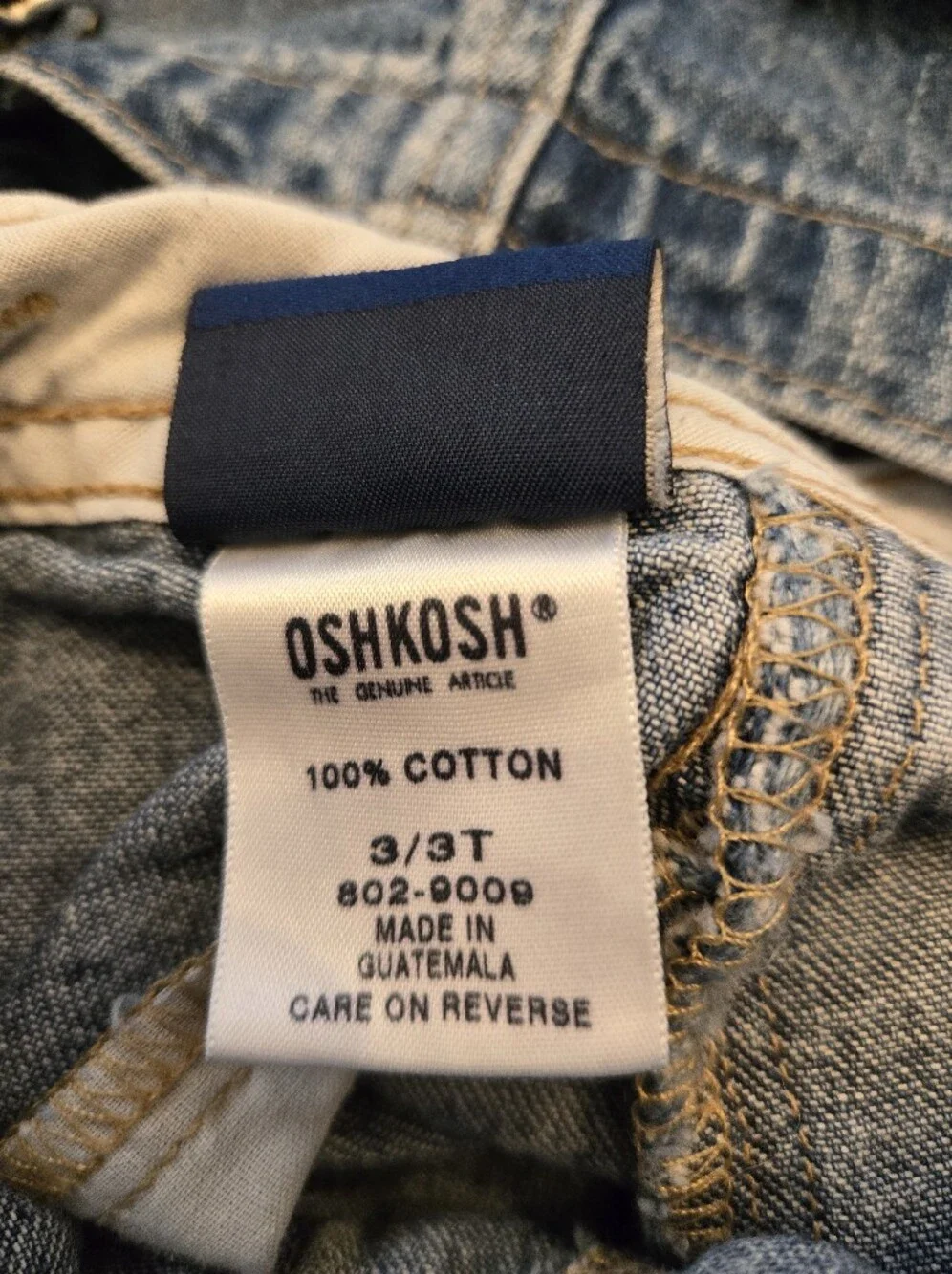 OshKosh B'gosh Distressed Blue Denim Overalls